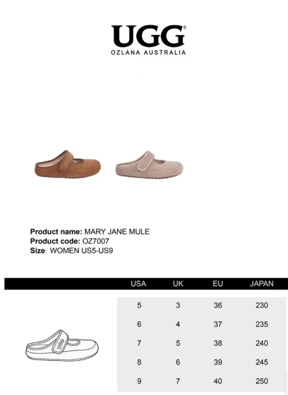 澳洲直送‼️UGG Mary Jane Mule 預訂4星期左右🔥