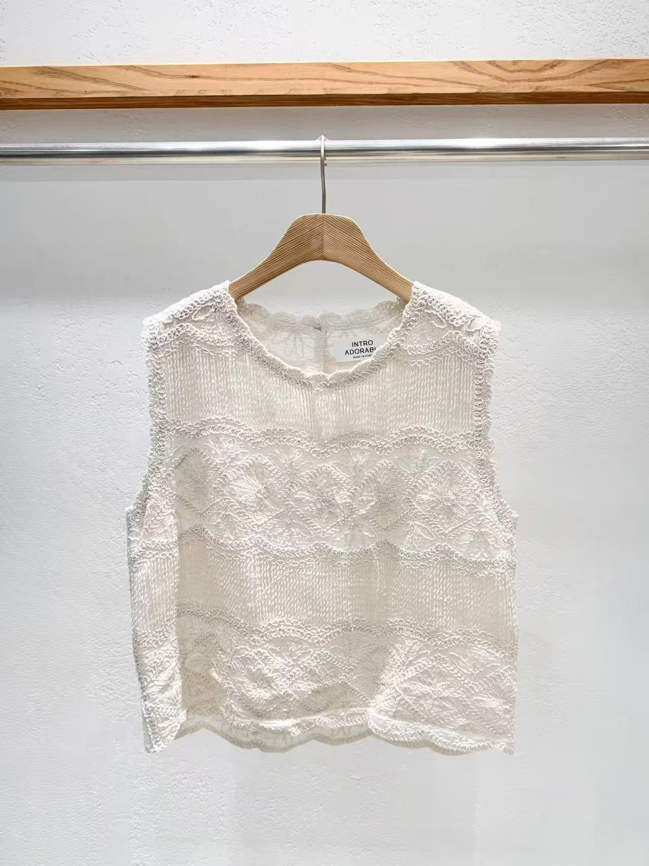 Korea Direct Aria Lace Knit Vest