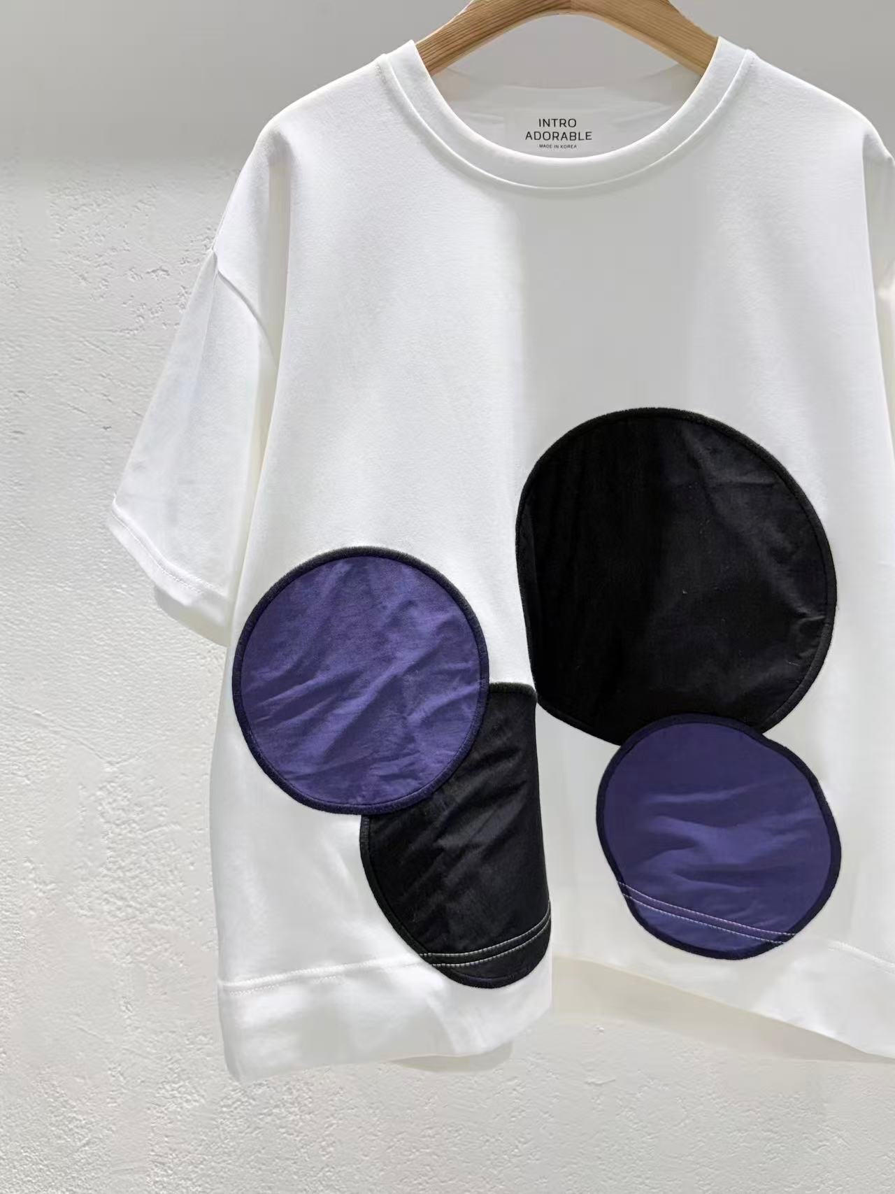韓國直送Abstract Orbit Oversized Tee