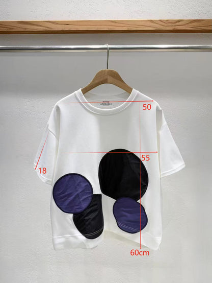 韓國直送Abstract Orbit Oversized Tee