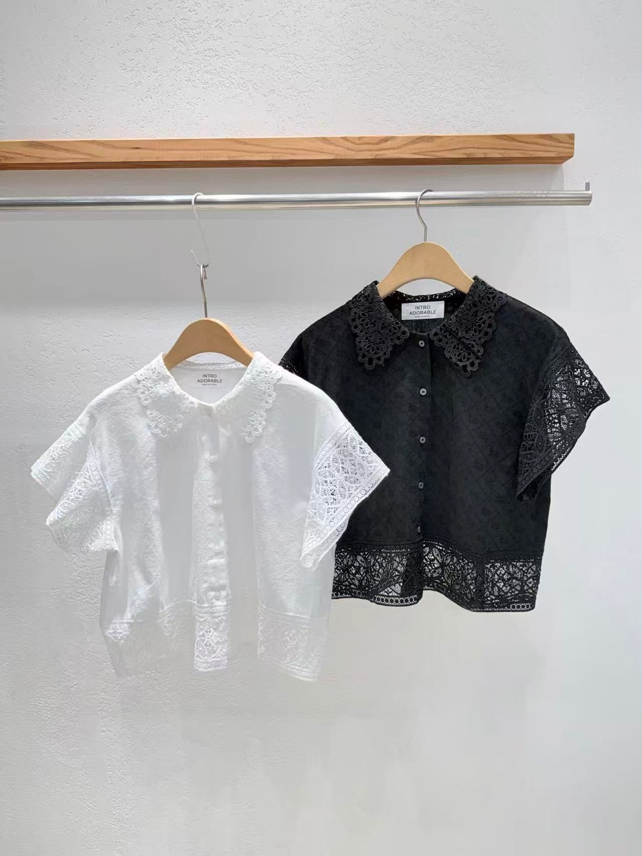 Direct from Korea Elysian Lace Collar Blouse