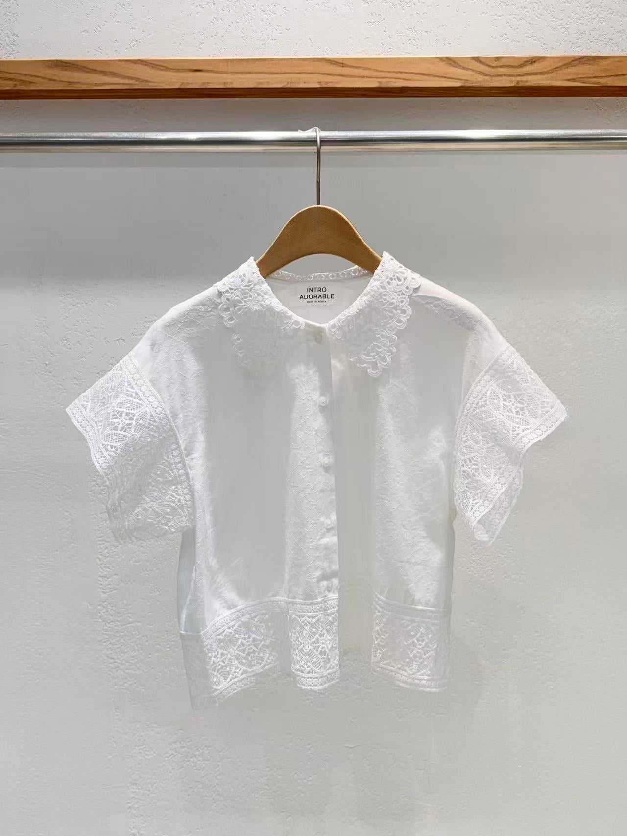Direct from Korea Elysian Lace Collar Blouse