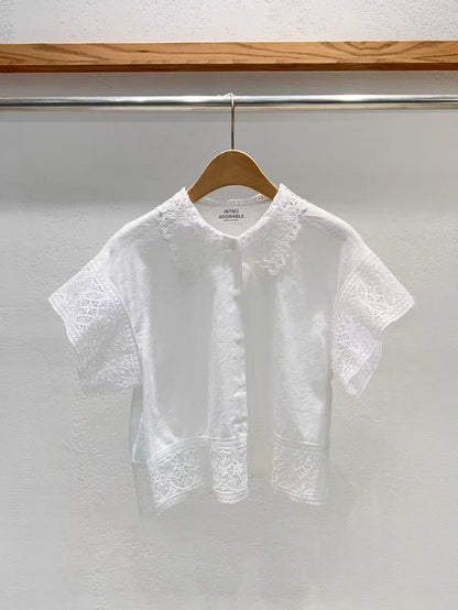 Direct from Korea Elysian Lace Collar Blouse