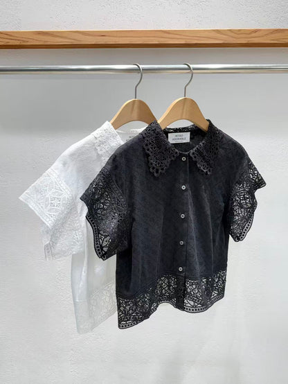 Direct from Korea Elysian Lace Collar Blouse