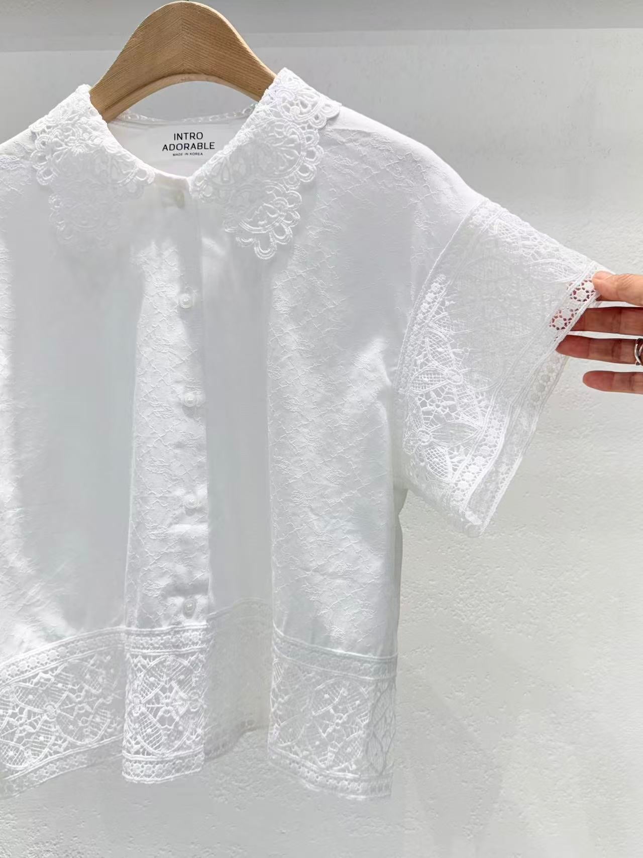 Direct from Korea Elysian Lace Collar Blouse