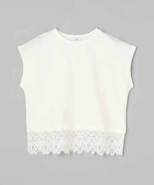 Direct from Japan Lacy Lace Hem Tee