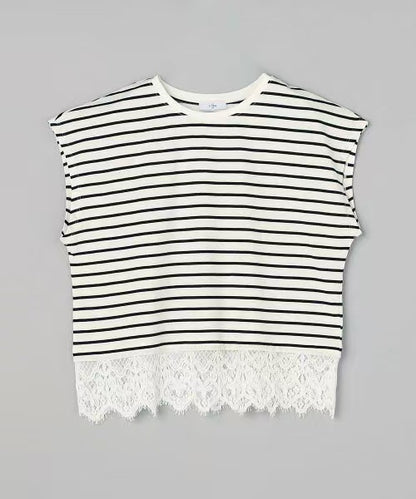 Direct from Japan Lacy Lace Hem Tee