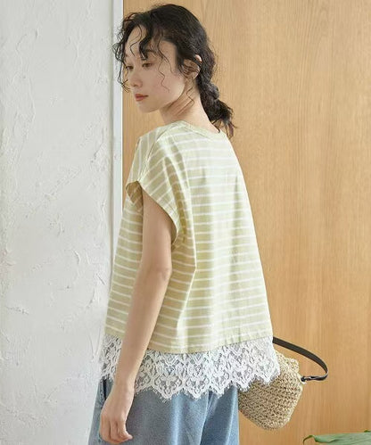Direct from Japan Lacy Lace Hem Tee