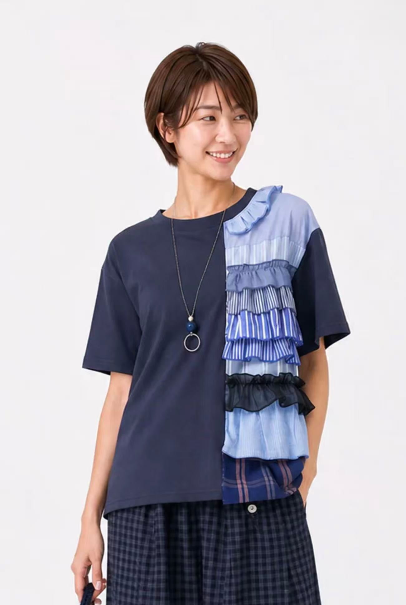 Ocean Breeze Spliced Frill Tee