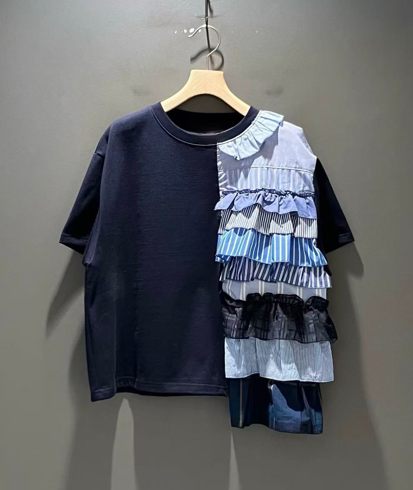 Ocean Breeze Spliced Frill Tee
