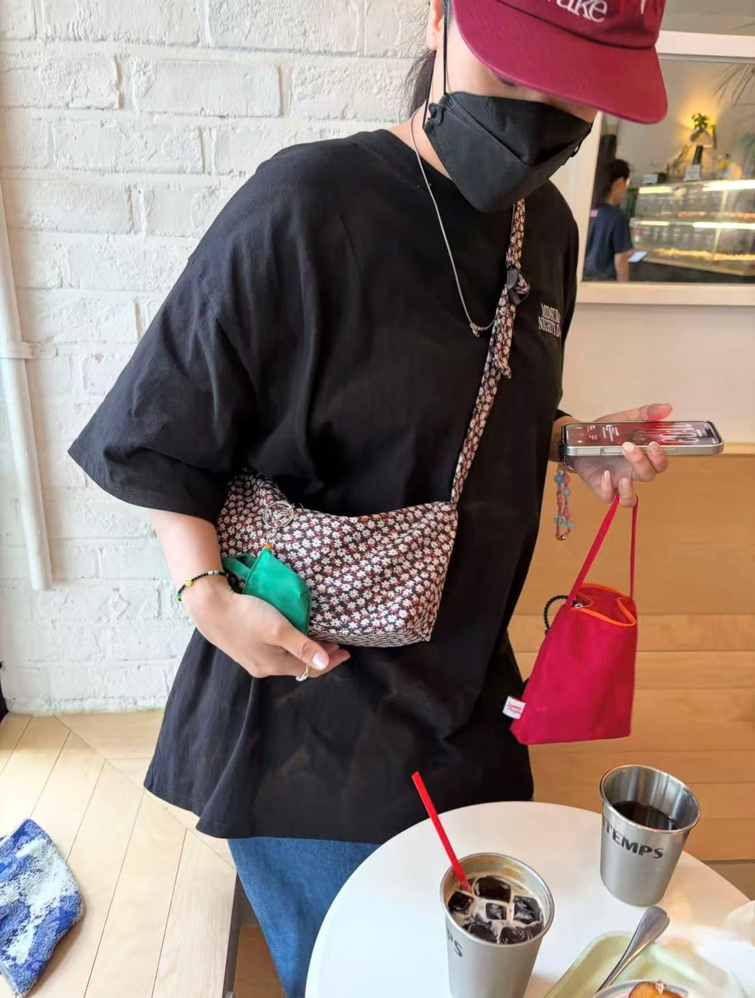韓國直送Jammyfinger Flower Boat Short Cross Bag -3 Color