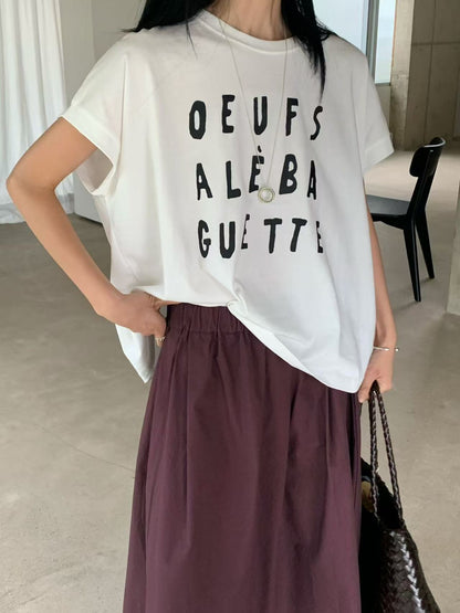 韓國直送French Style Tee &amp; Skirt