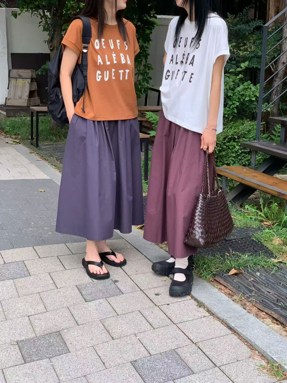 韓國直送French Style Tee &amp; Skirt