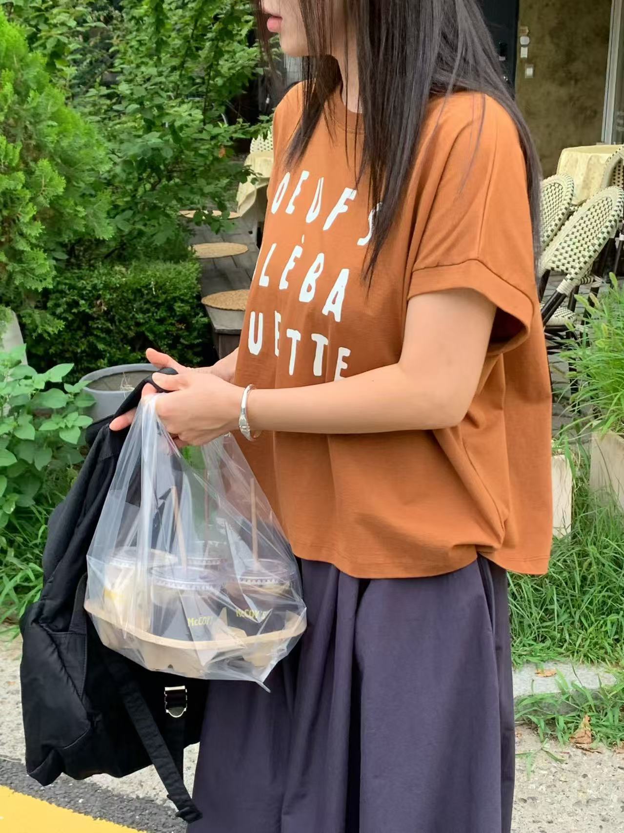韓國直送French Style Tee &amp; Skirt