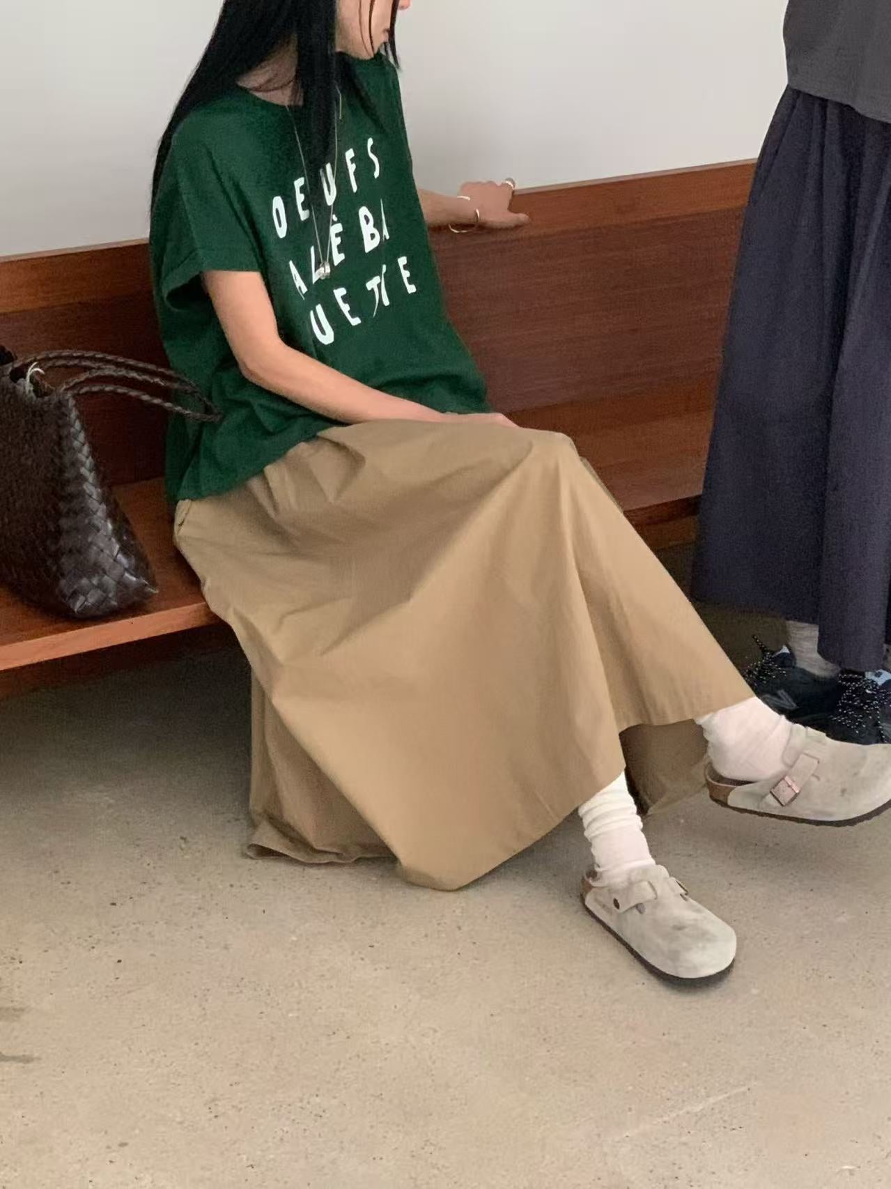 韓國直送French Style Tee &amp; Skirt