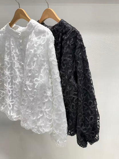韓國直送 3D Floral Sheer Jacket