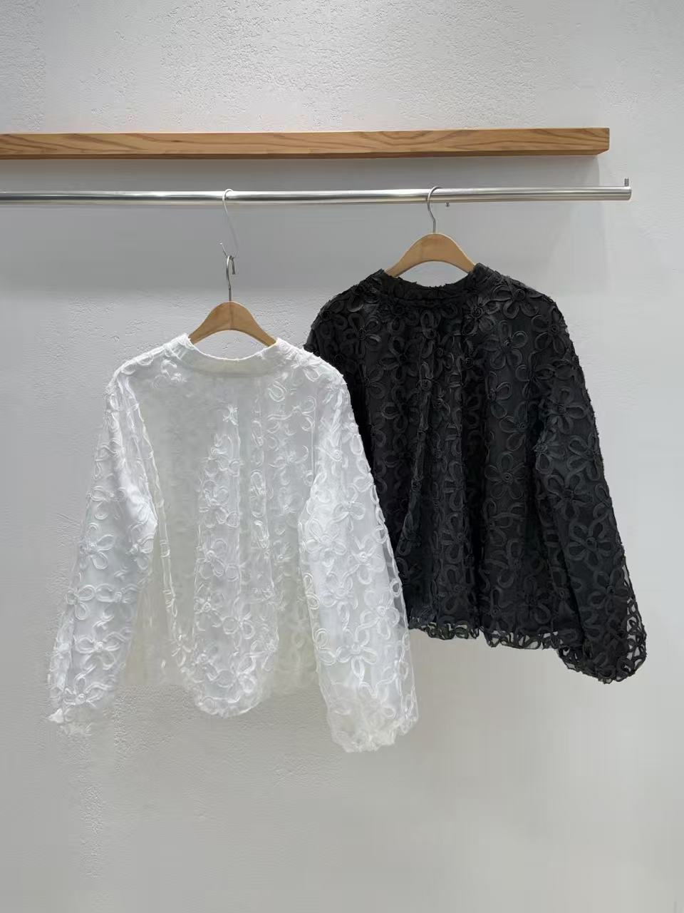 韓國直送 3D Floral Sheer Jacket