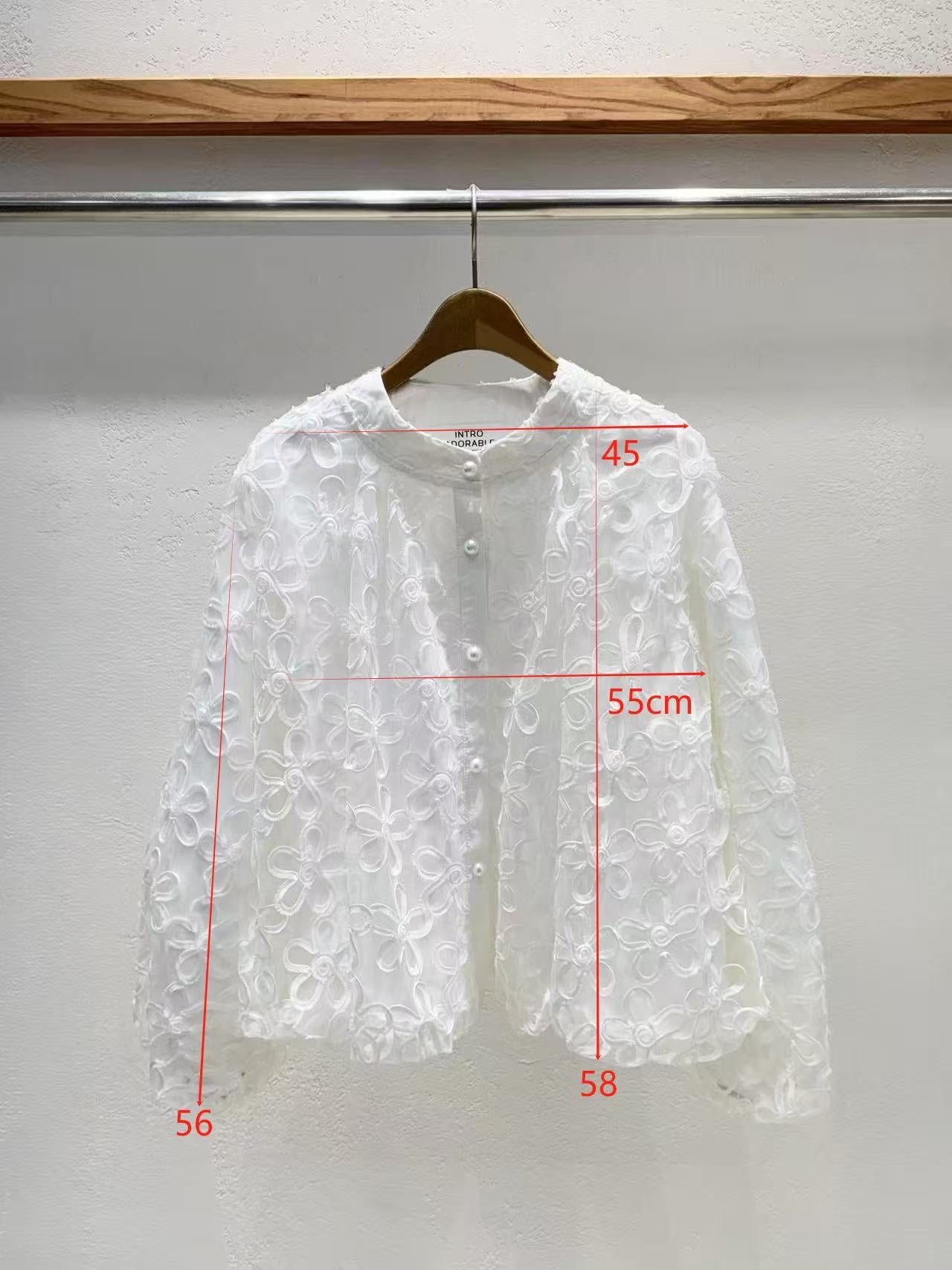 韓國直送 3D Floral Sheer Jacket