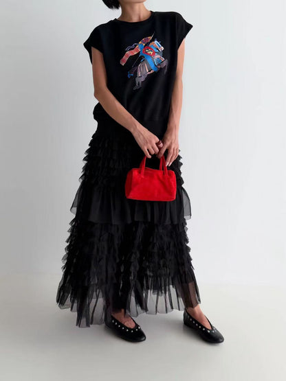 韓國直送Equestrian Print Cap Tee / Skirt