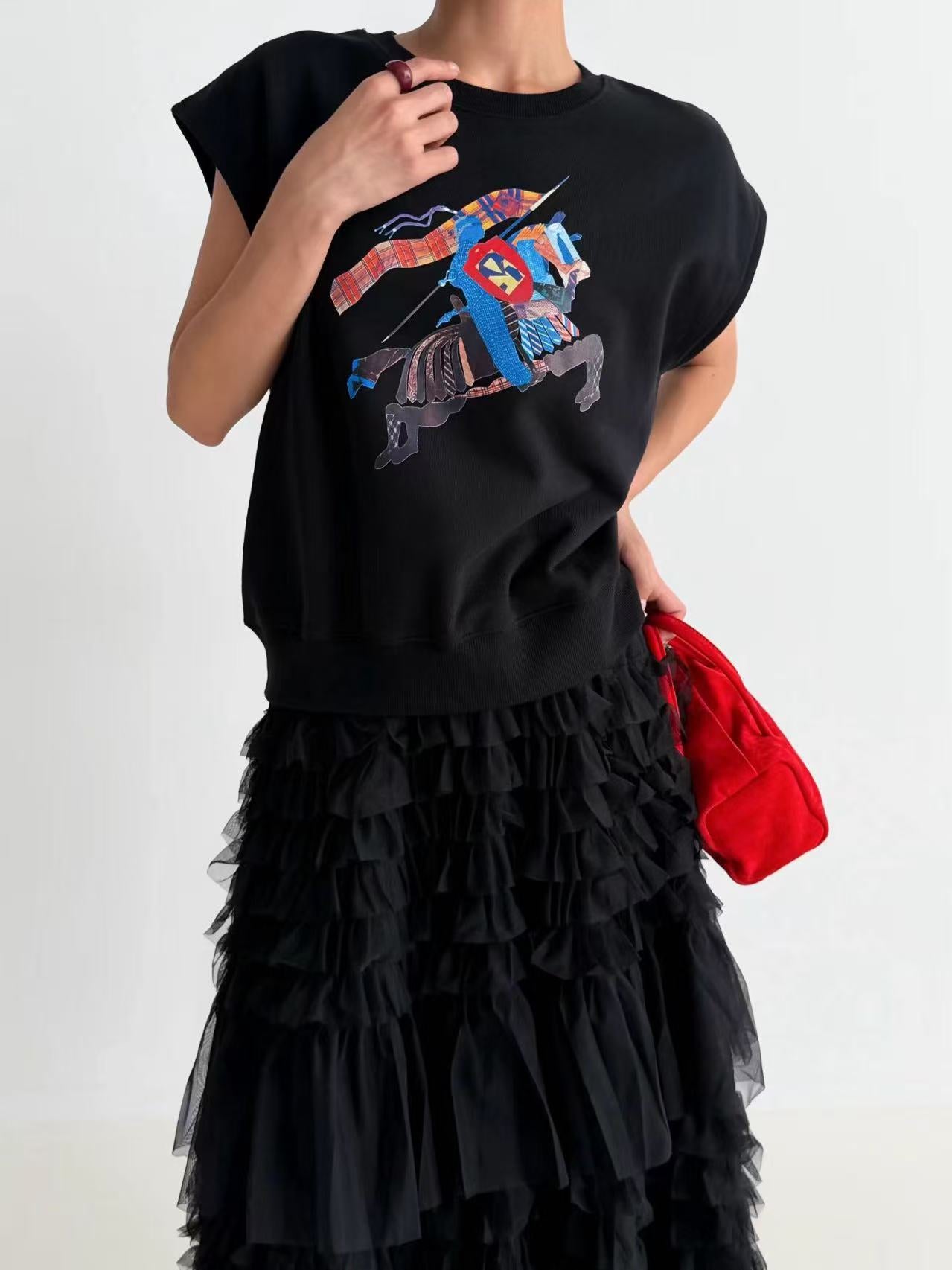 韓國直送Equestrian Print Cap Tee / Skirt