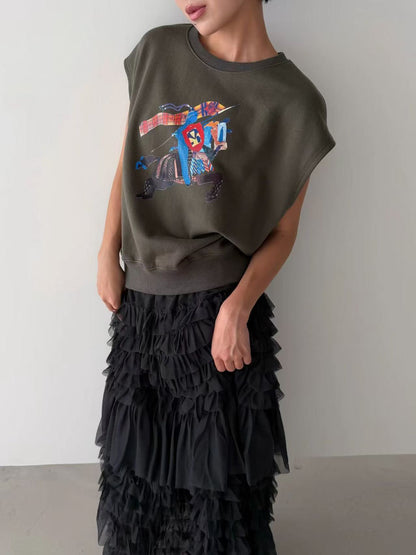 韓國直送Equestrian Print Cap Tee / Skirt