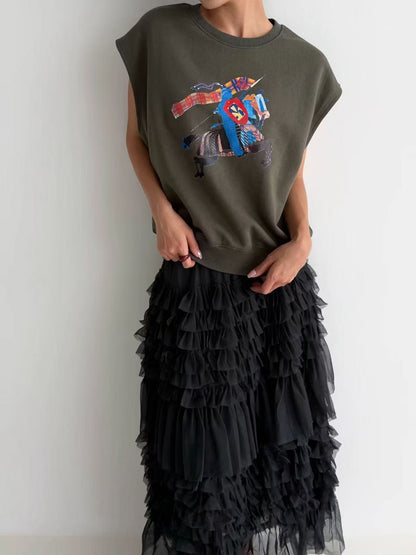 韓國直送Equestrian Print Cap Tee / Skirt