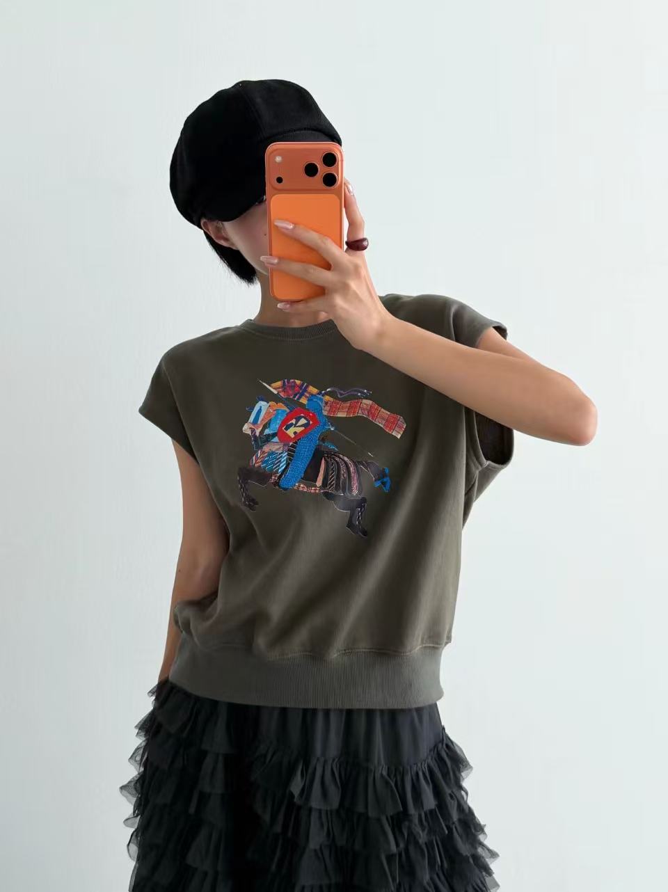 韓國直送Equestrian Print Cap Tee / Skirt