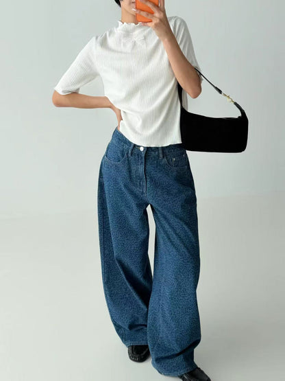 韓國直送Sweet Ribbon Knit Top / Denim Pants