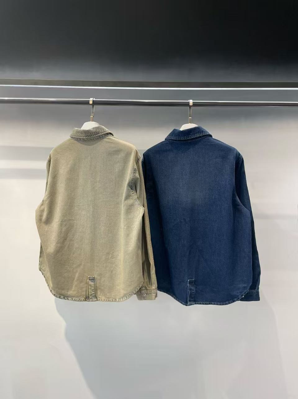 Korean Direct Shipping Shadow Pocket Denim Shirt