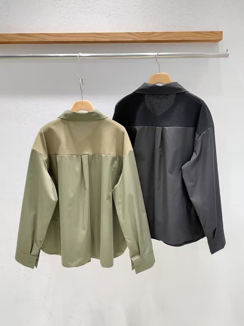 Direct from Korea: Asymmetric Zipper Mixed-Media Top