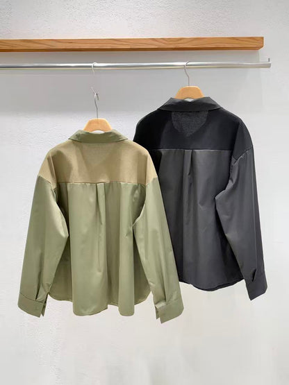 Direct from Korea: Asymmetric Zipper Mixed-Media Top