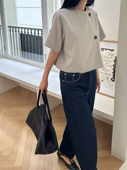 韓國直送Asymmetric Lyocell Top