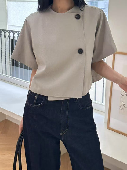 韓國直送Asymmetric Lyocell Top