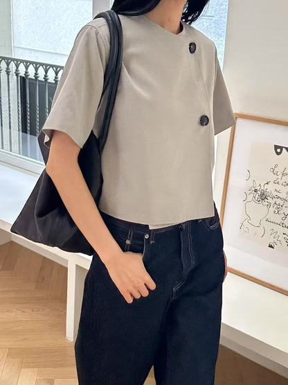 韓國直送Asymmetric Lyocell Top