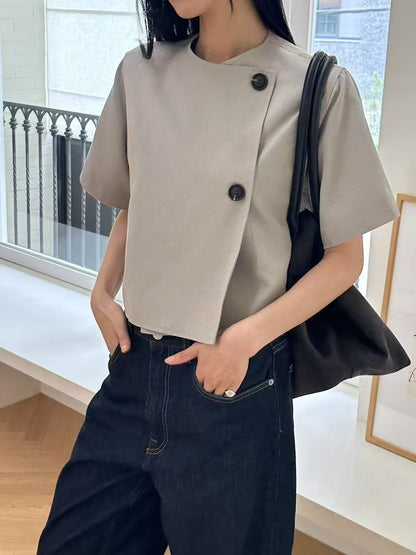 韓國直送Asymmetric Lyocell Top