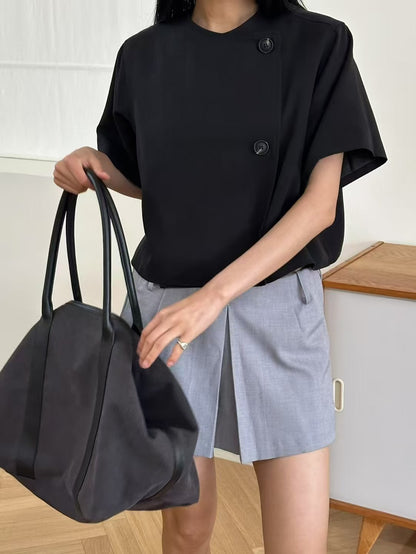 韓國直送Asymmetric Lyocell Top