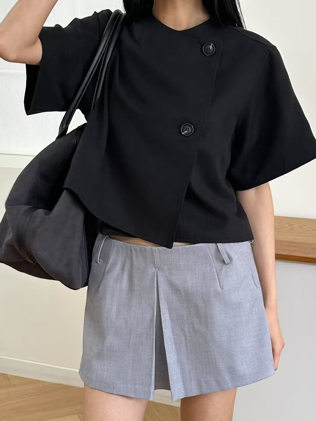 韓國直送Asymmetric Lyocell Top