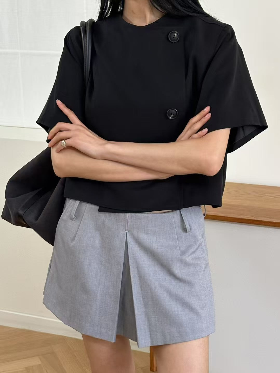 韓國直送Asymmetric Lyocell Top