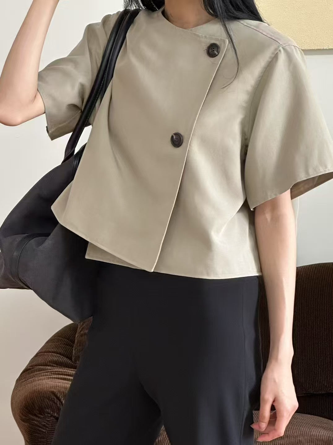 韓國直送Asymmetric Lyocell Top