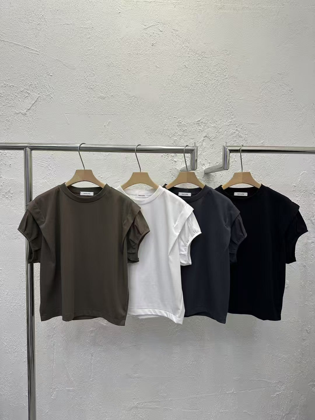 韓國直送 Layered Cap-Sleeve Tee