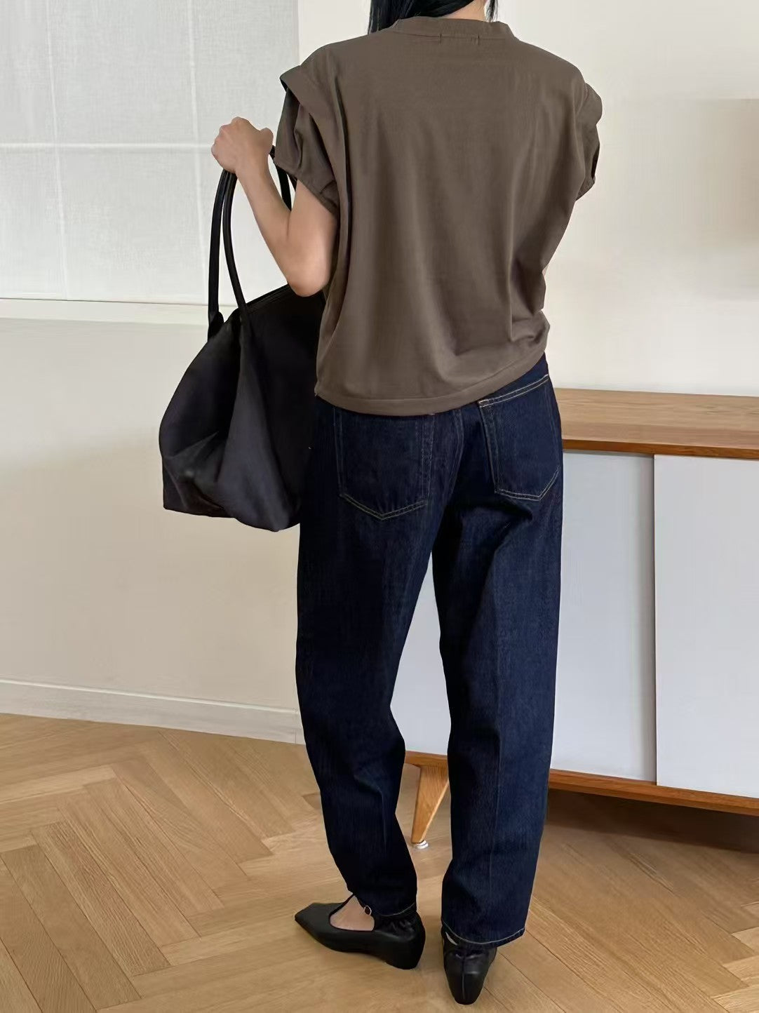 韓國直送 Layered Cap-Sleeve Tee