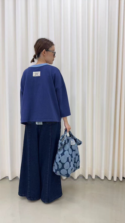 韓國直送Retro Floral Drop-Shoulder Tee
