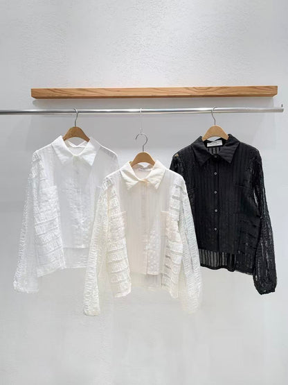 Korea Direct Luna Sheer Jacquard Shirt