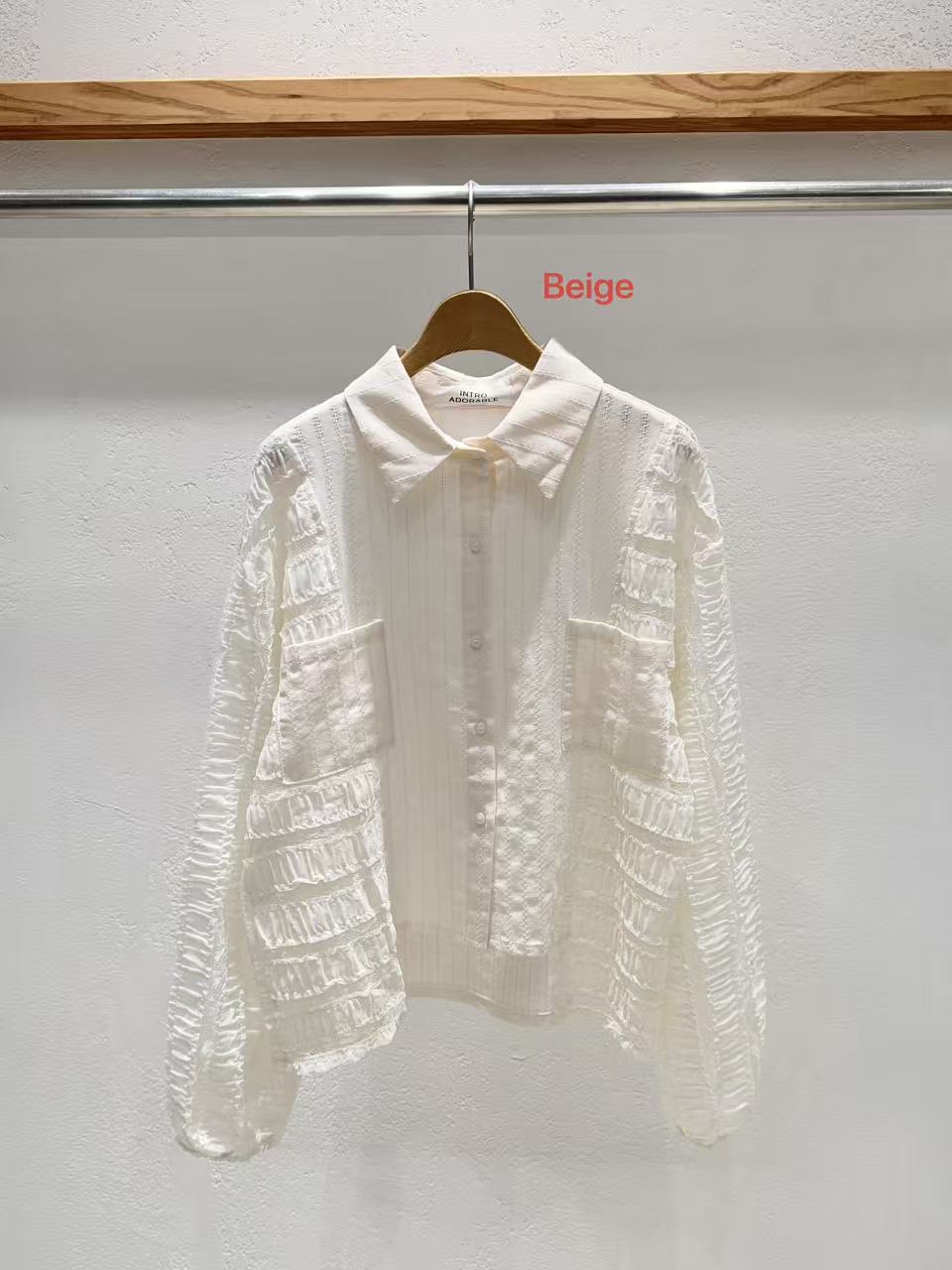 Korea Direct Luna Sheer Jacquard Shirt