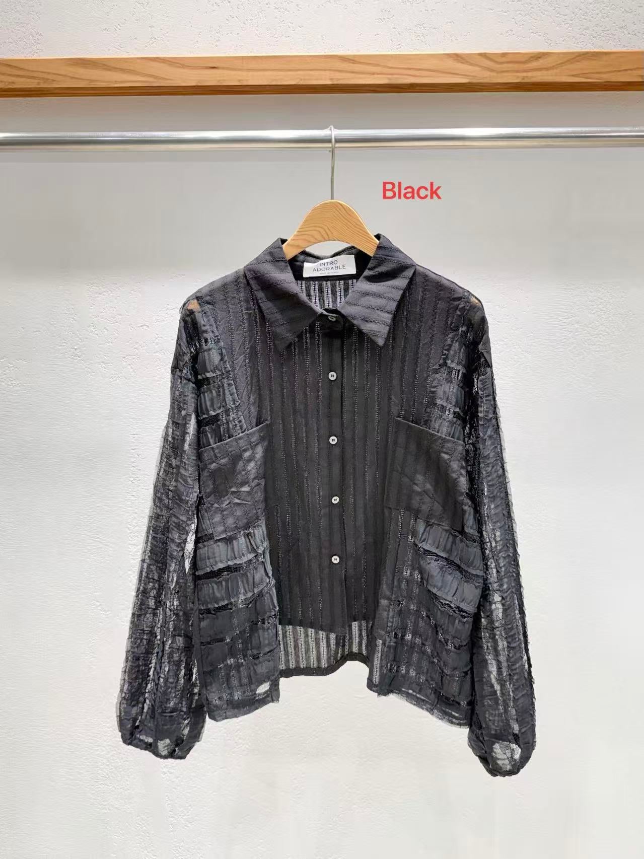 Korea Direct Luna Sheer Jacquard Shirt