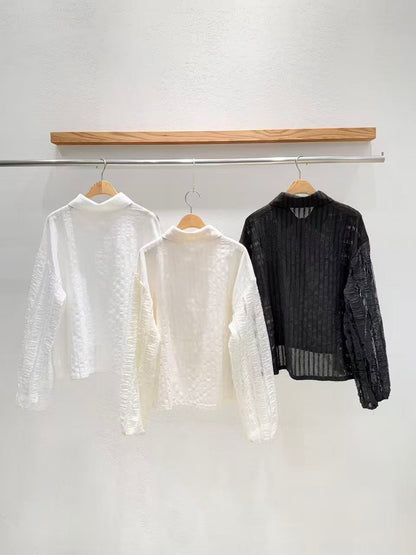 Korea Direct Luna Sheer Jacquard Shirt