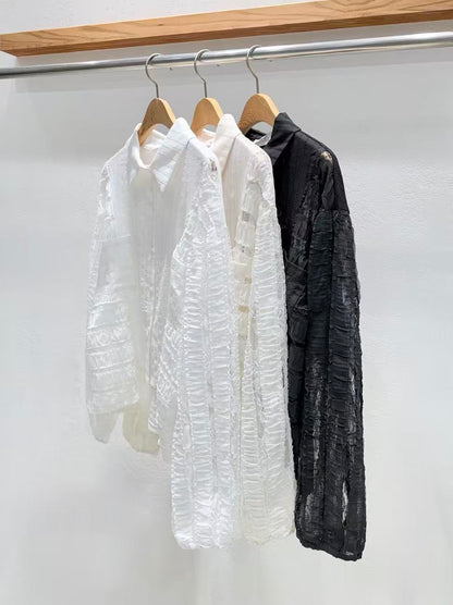 Korea Direct Luna Sheer Jacquard Shirt