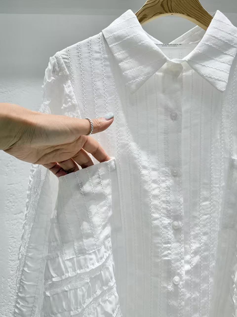 Korea Direct Luna Sheer Jacquard Shirt