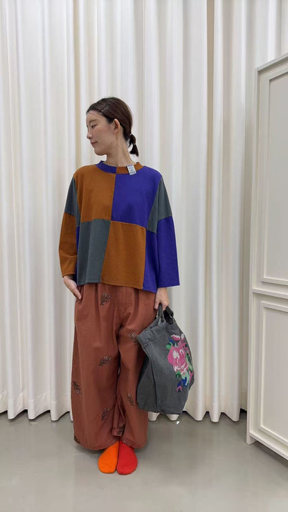 韓國直送V-Neck Floral Embroidered Cardigan /Pants