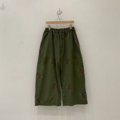 韓國直送V-Neck Floral Embroidered Cardigan /Pants